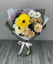Букет цветов из:  Розы, Герберы и Хризантемы #REPLACE_PRED# Сокуре