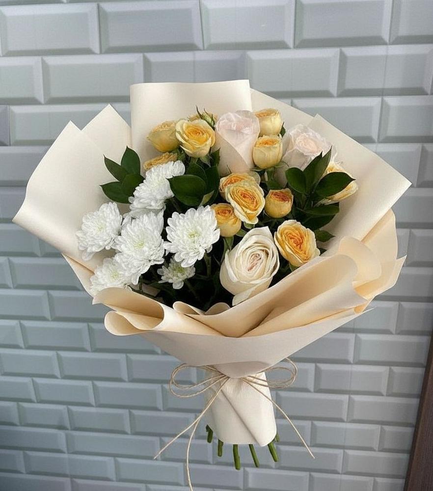 Букет цветов из: Розы и Хризантемы в Сокуре