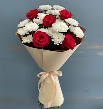 Букет цветов из:  Розы и Хризантемы в Сокуре