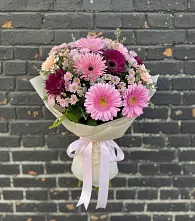 Букет цветов из:  Герберы и Хризантемы в Сокуре