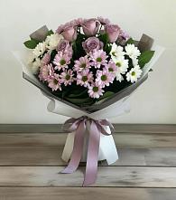 Букет цветов из:  Хризантемы и Розы в Сокуре