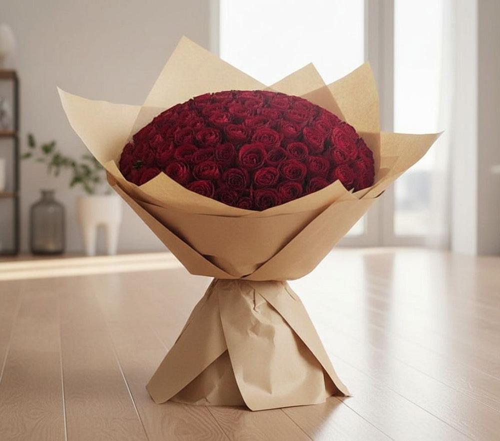 Букет 101 Красная роза в Сокуре
