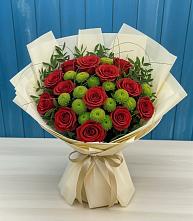 Букет цветов из:  Розы и Хризантемы в Сокуре